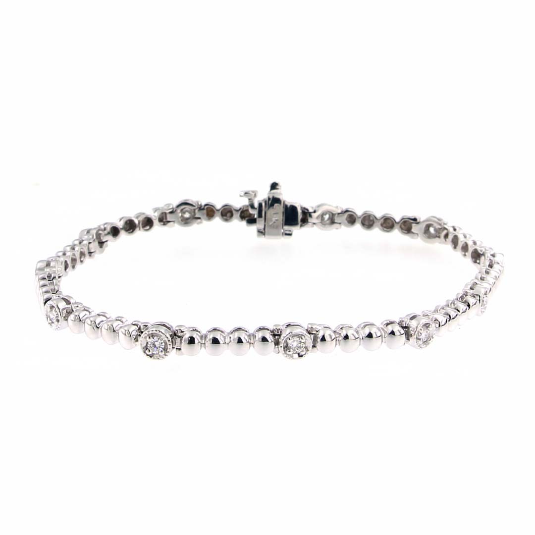 14K Gold Ladies’ Bracelet with 0.35ct Natural Round Diamonds