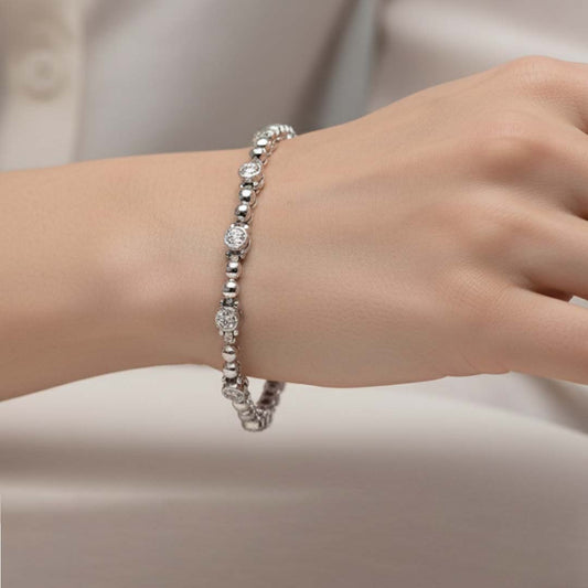 14K Gold Ladies’ Bracelet with 0.35ct Natural Round Diamonds