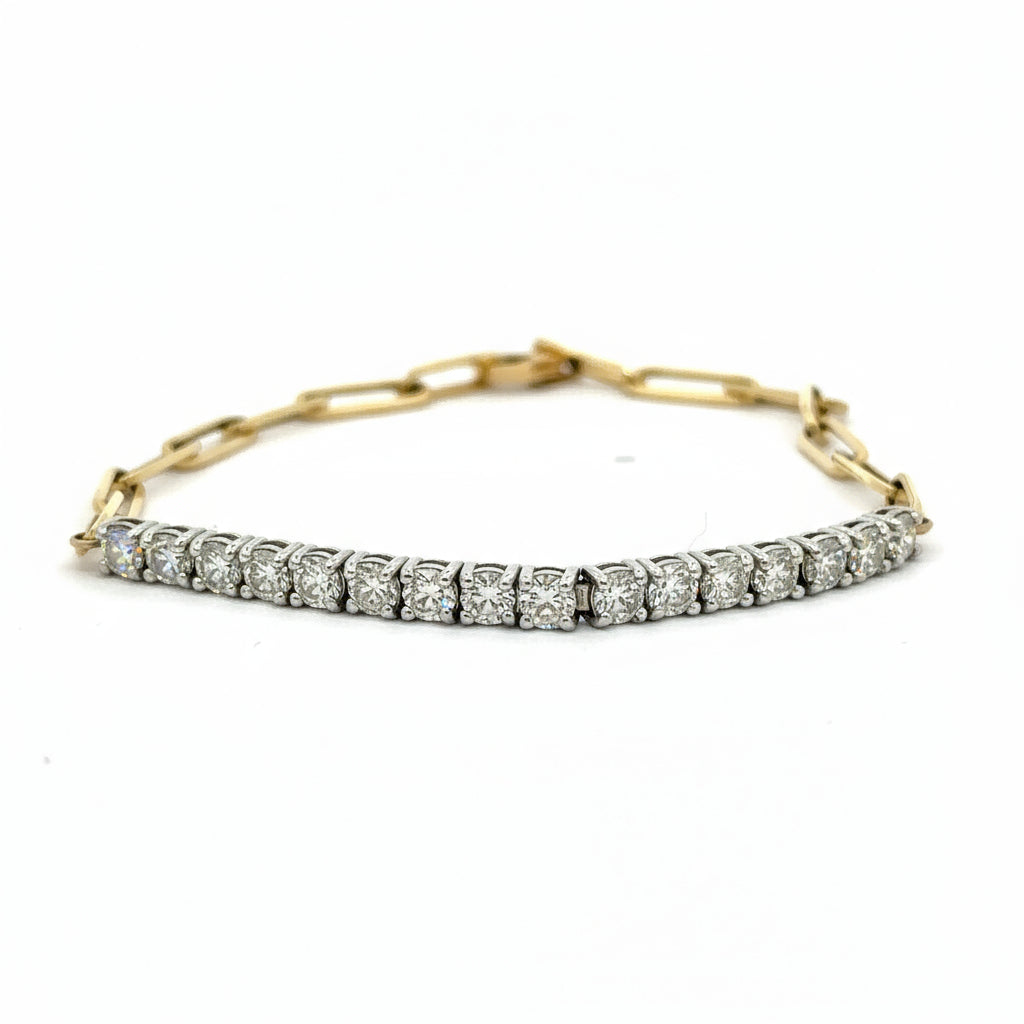 Elegant 14K Gold Ladies’ Bracelet with 1.50ct Round Diamonds in Prong Setting
