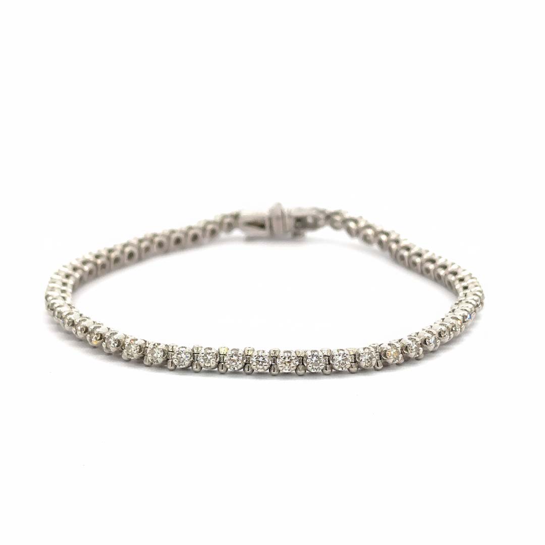 14K Solid Gold Tennis Bracelet Featuring 2.00ct of Natural Round Diamonds