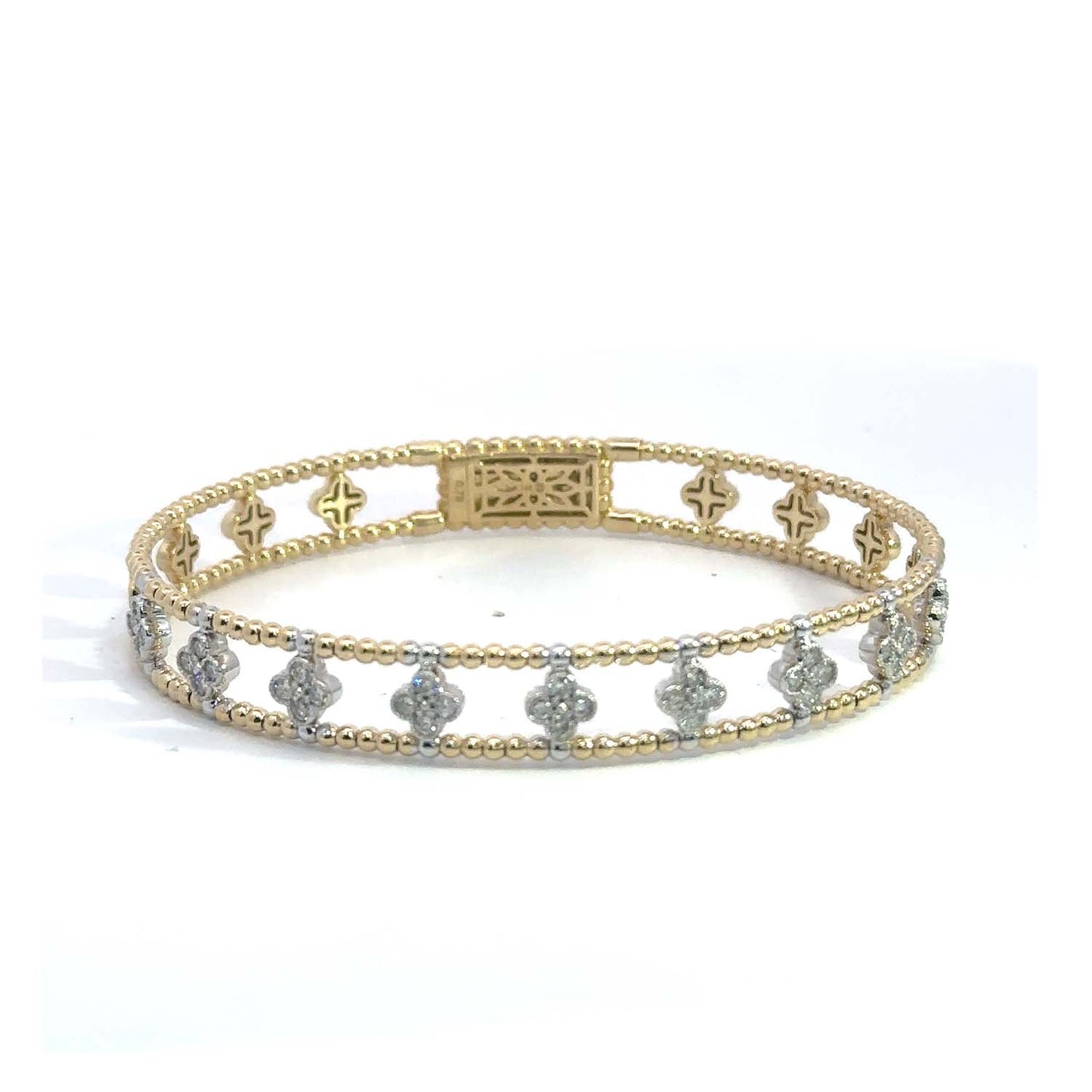14KT Gold Diamond Bangle for Women (0.78 CTW) – Flexible, Elegant, and Timeless