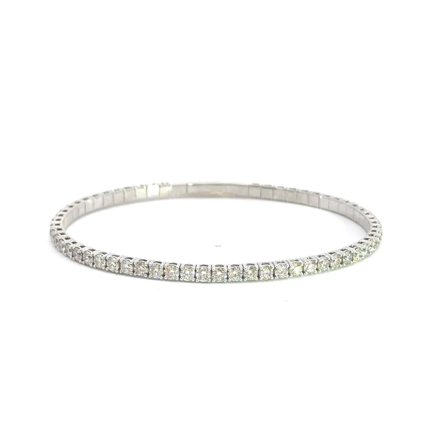 Eternal Radiance – 14KT Gold Flexible Diamond Bangle (4.00 CTW)