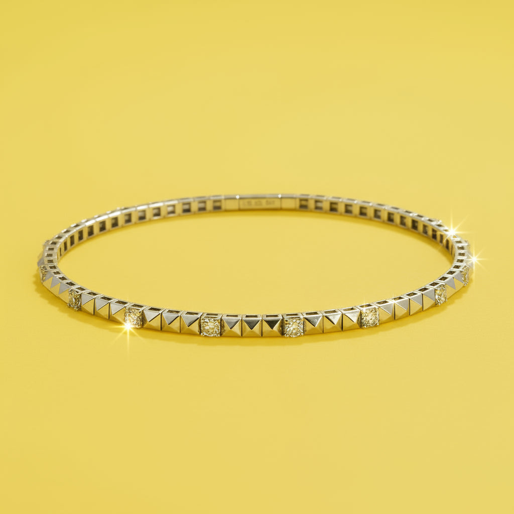 14KT Gold Half-Way Flexible Diamond Bangle (1.26 CT TW) - Timeless Elegance & Everyday Comfort