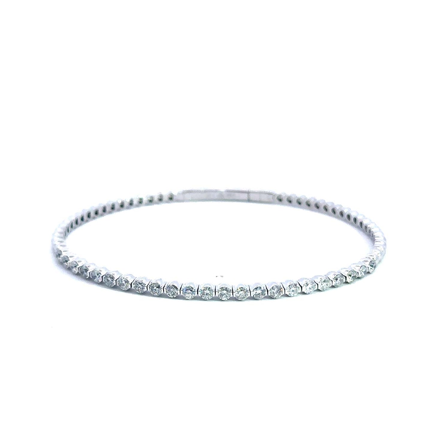 14KT Gold Half-Way Flexible Diamond Bangle (1.26 CT TW) - Timeless Elegance & Everyday Comfort