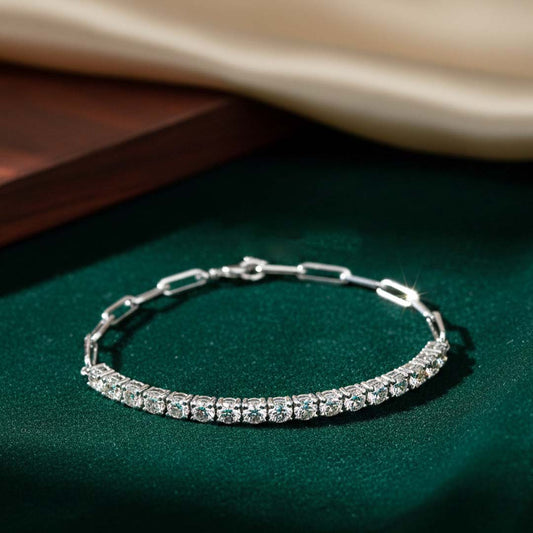 14K Gold Ladies’ Diamond Bracelet 1.75ct Natural Round-Cut Prong Set Design