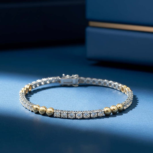 14K Gold Ladies’ Tennis Bracelet with 4.00ct of Prong-Set Round Diamonds