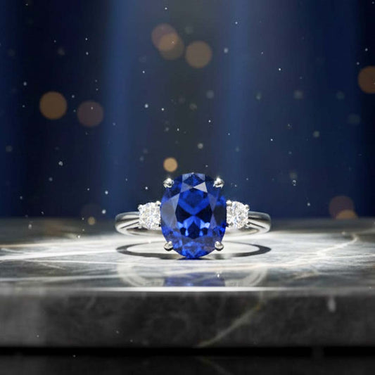 18K Gold Ladies’ Ring with 2.85ct Tanzanite & 0.34ct Diamonds