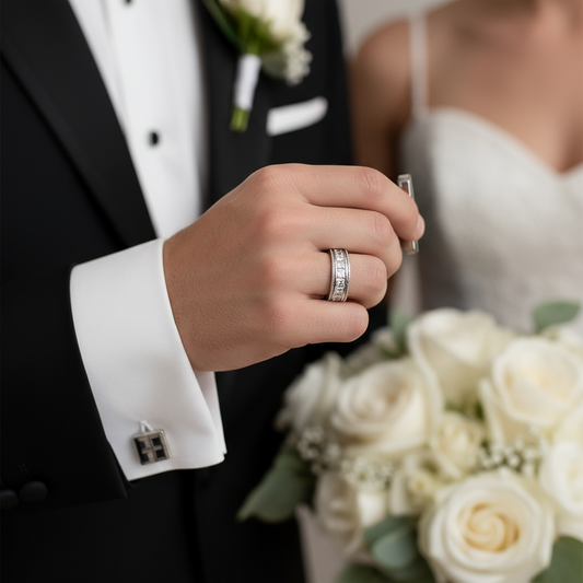 Sleek Brilliance: 14KT Gold Ring with 0.55 Carats of Princess-Cut Diamond Ring.