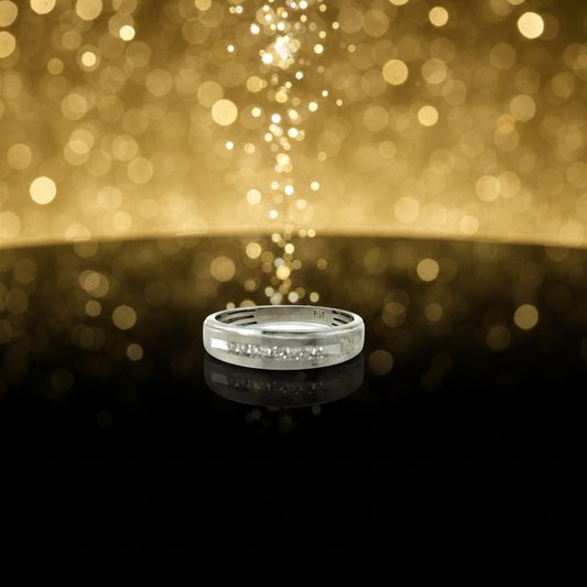 Timeless Brilliance Men’s Channel Set Diamond Ring – (0.20 CT. TW.) of Subtle Sophistication