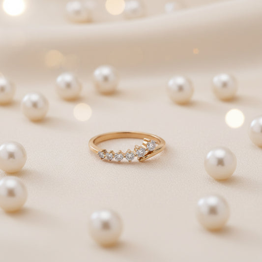 14K Gold Diamond Contour Band – 0.31 Carats of Radiant Brilliance