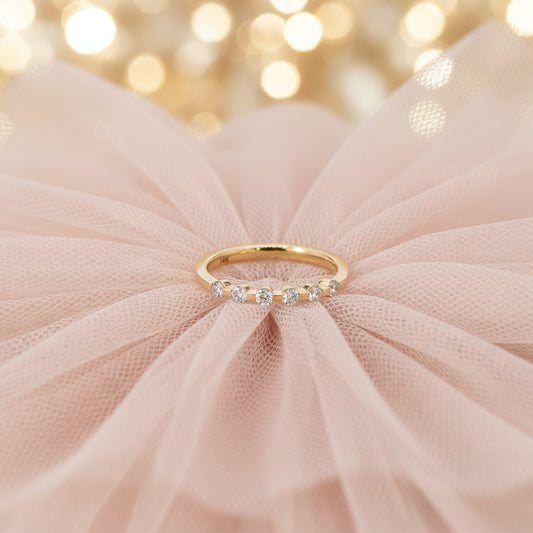 18K Yellow Gold Diamond Band – 0.30 Total Carats of Timeless Elegance