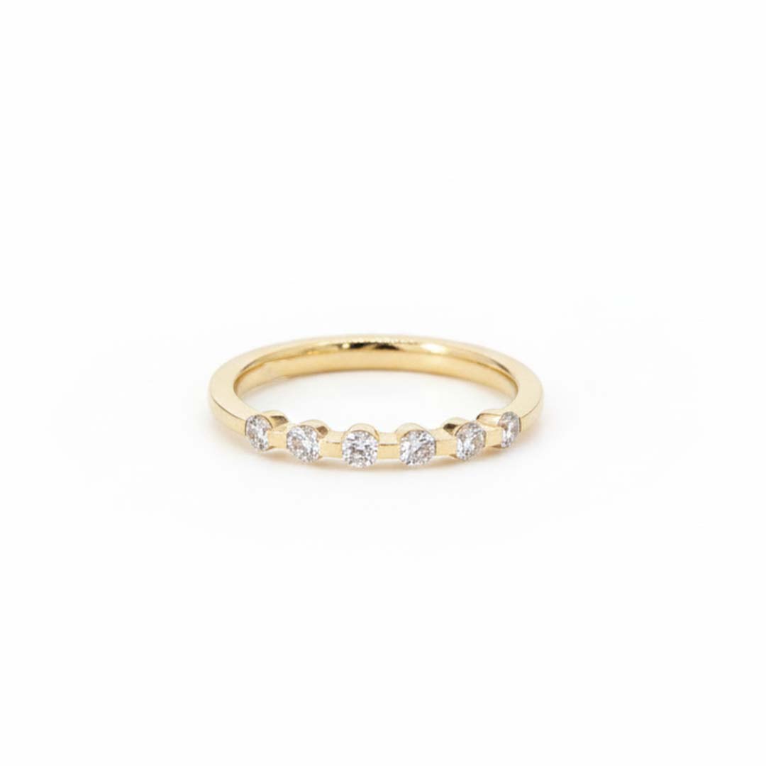 18K Yellow Gold Diamond Band – 0.30 Total Carats of Timeless Elegance
