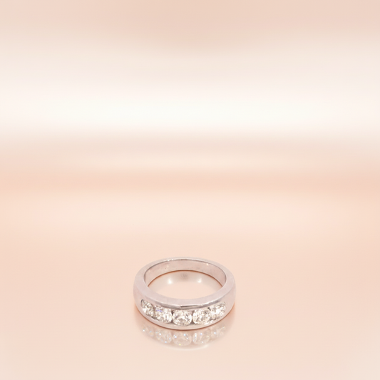 Men’s 14KT Gold Channel Set Diamond Ring –( 2.00 CT. TW.) Round Brilliant Cut