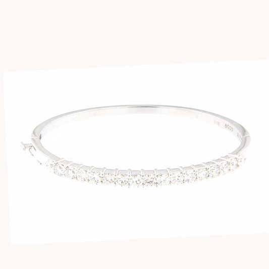 Eternal Elegance 14K Gold Diamond Bangle – 3.80ct