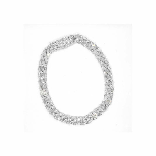 14K Gold Ladies’ Pavé Diamond Cuban Link Bracelet – 3.25ct