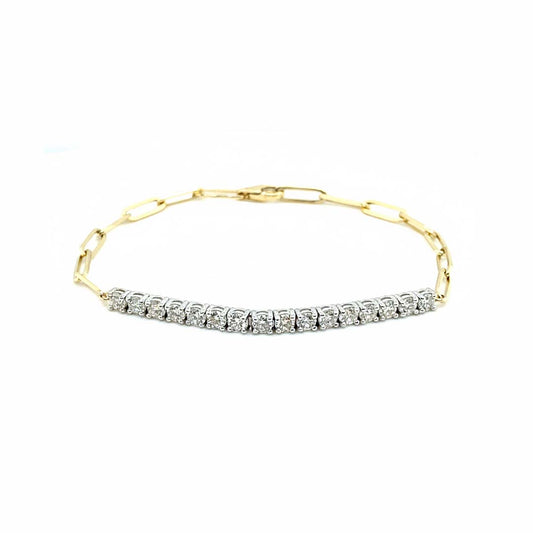 Elegant 14K Gold Ladies’ Bracelet with 1.50ct Round Diamonds in Prong Setting
