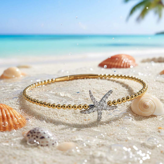 14KT Gold Diamond Bangle for Women (0.51 CTW) – Flexible, Elegant, and Timeless