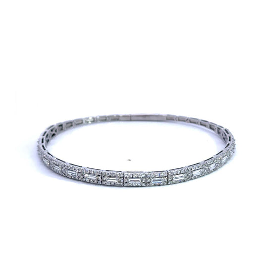 14KT Gold Diamond Bangle for Women (2.20 CTW) – Flexible, Elegant, and Timeless