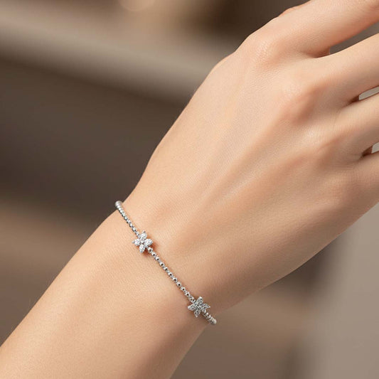 Whisper of Elegance: 14KT Gold Flexible Diamond Bangle (0.37 CT TW)