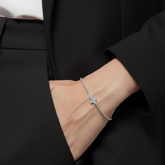 14KT Gold Flexible Diamond Bangle (0.15 CT TW) – Subtle Elegance for Everyday Wear