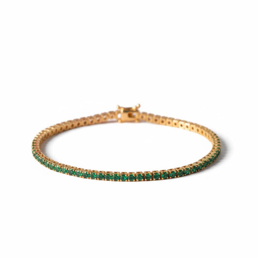 14KT Yellow Gold Emerald Tennis Bracelet (EM 3.30 cts)