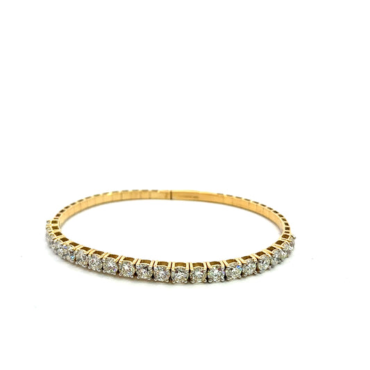 The Radiant Diamond Flex Bangle – 5.00ct in 14KT Gold