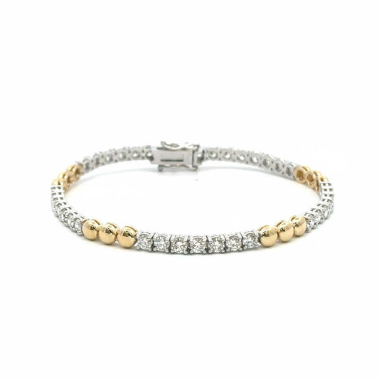 14K Gold Ladies’ Tennis Bracelet with 4.00ct of Prong-Set Round Diamonds