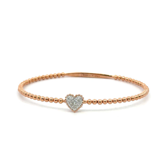 Whisper of Romance – 14KT Gold Flexible Diamond Bangle (0.20 Carats)