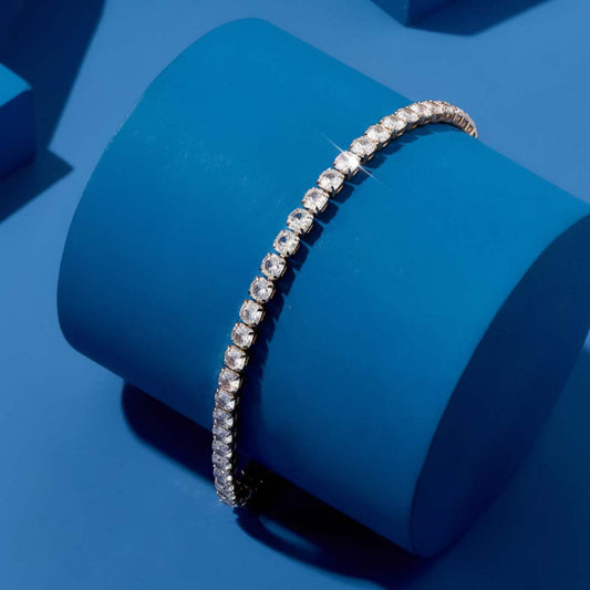 14K Solid Gold Tennis Bracelet Featuring 5.00ct of Natural Round Diamonds