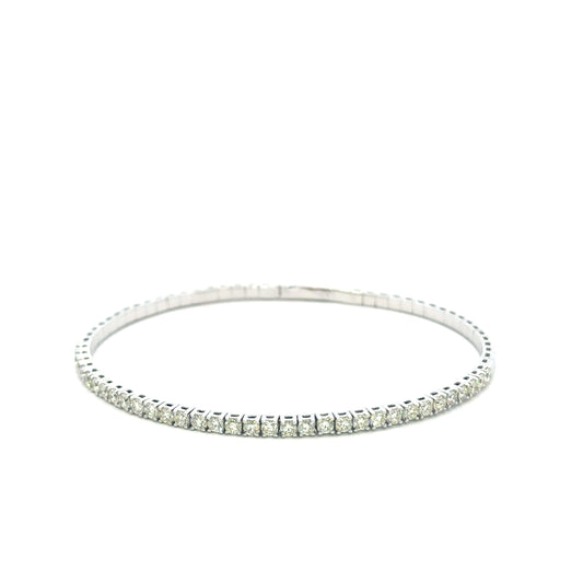 Timeless Diamond Flex Bangle – 1.50 Carats in 14KT Gold
