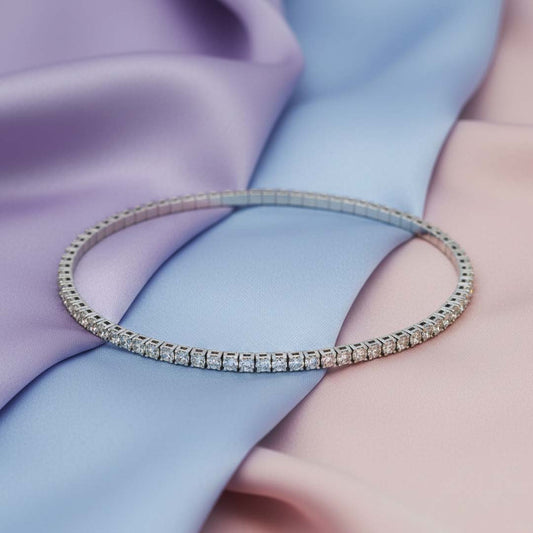 Timeless Diamond Flex Bangle – 1.50 Carats in 14KT Gold