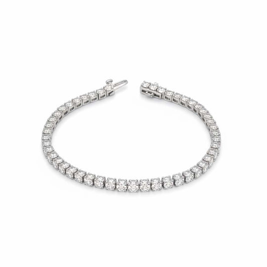 14K White Gold 7.00ct Natural Diamond Tennis Bracelet