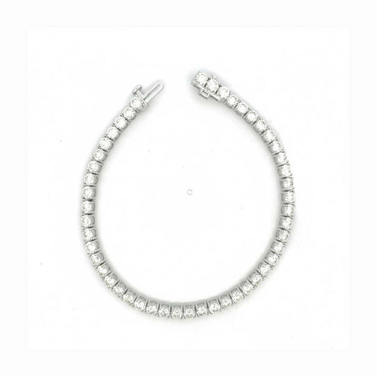 Timeless Elegance: 8.00 Carat Natural Diamond Tennis Bracelet in 14K White Gold