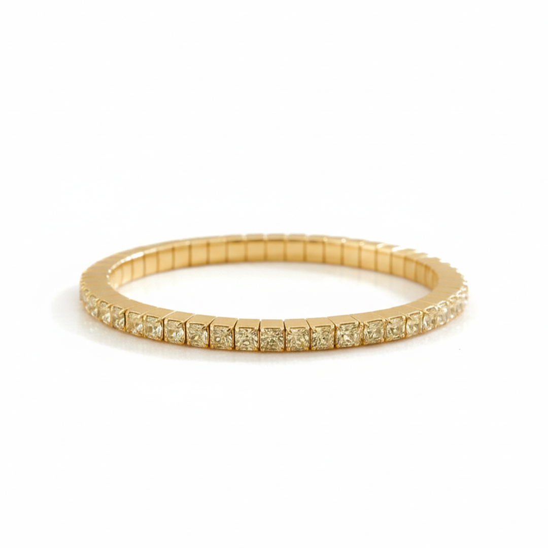 18KT Yellow Gold Yellow Canary Diamond Bangle
