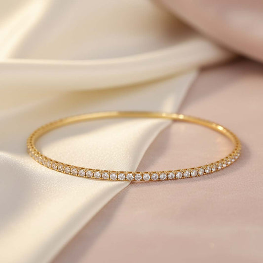 Love in Motion – 18KT Gold Flexible Diamond Bangle (1.00ct)