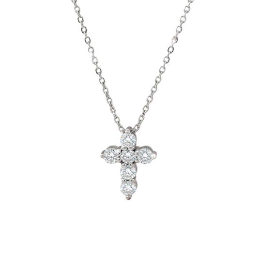 Luxury 14K Diamond Cross Pendant – 0.95 Carats Brilliant Cut