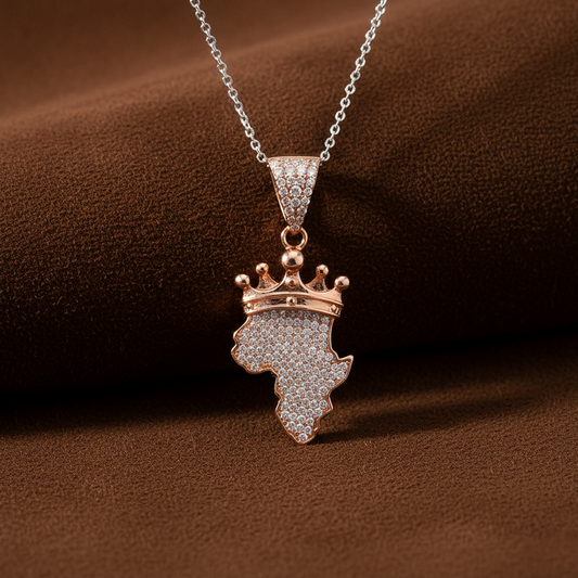 Diamond Africa Crown Pendant (1.00 Carat Total Weight)