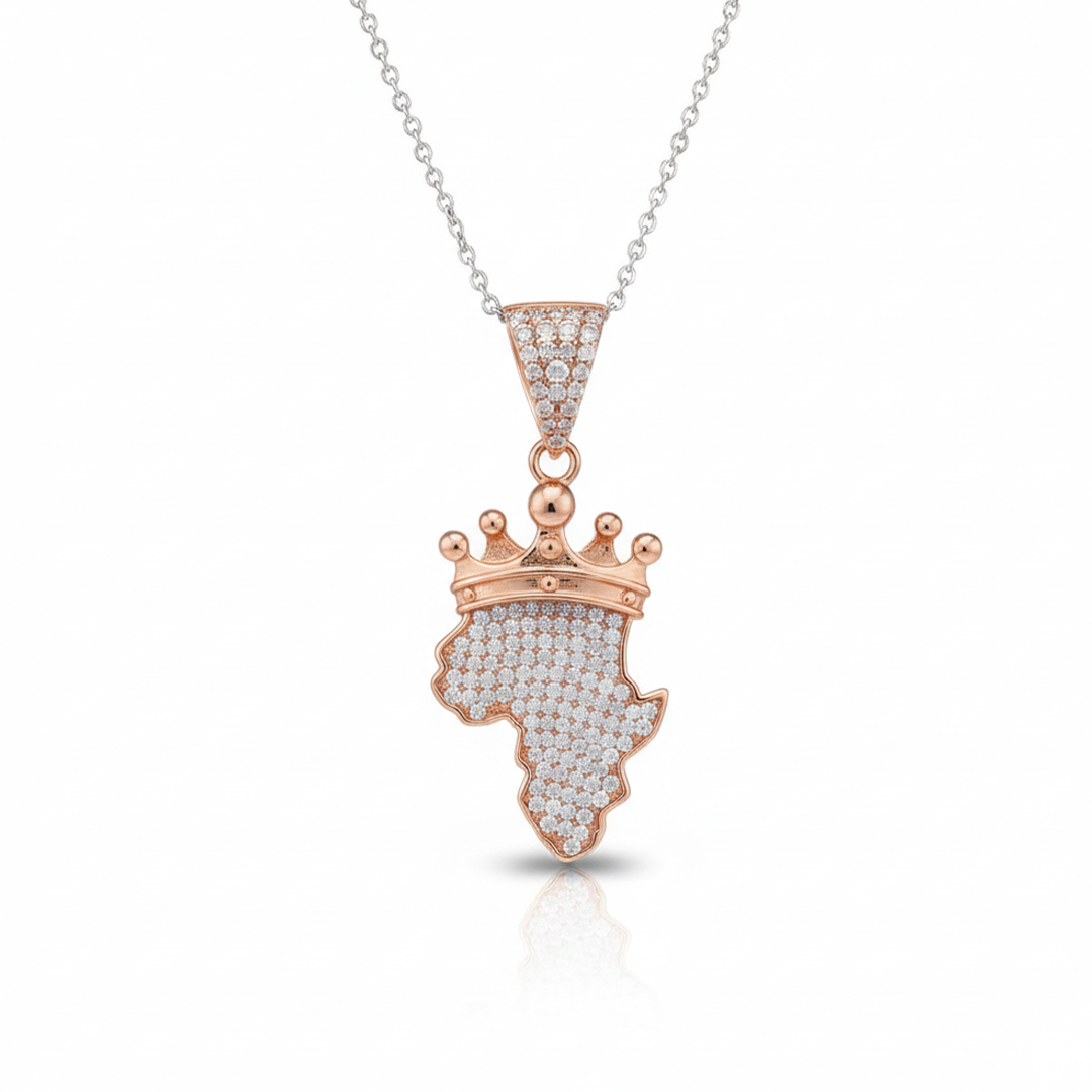 Diamond Africa Crown Pendant (1.00 Carat Total Weight)