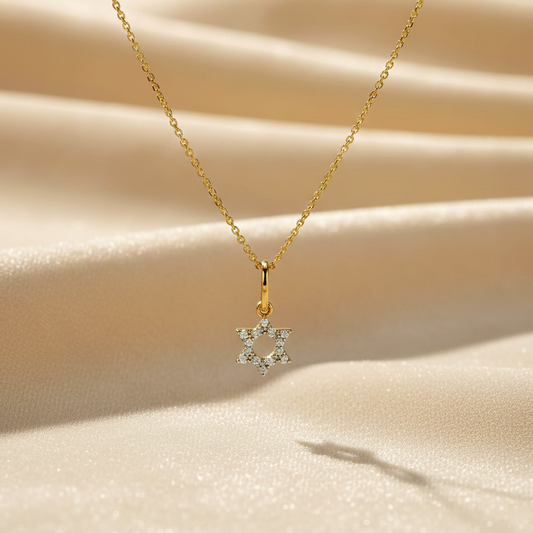 Mini Diamond Star Necklace  Fine Jewelry 0.04 CT
