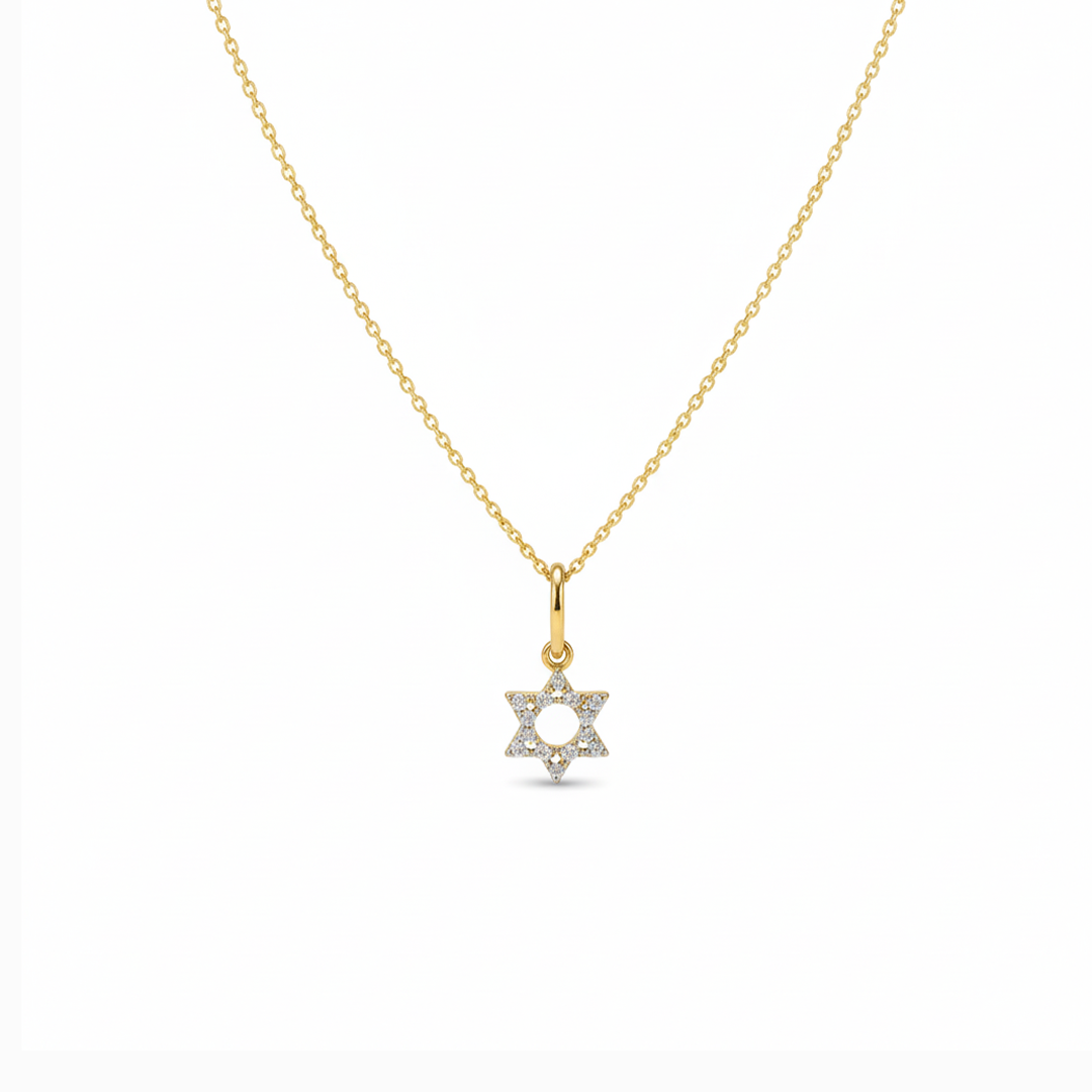 Mini Diamond Star Necklace  Fine Jewelry 0.04 CT