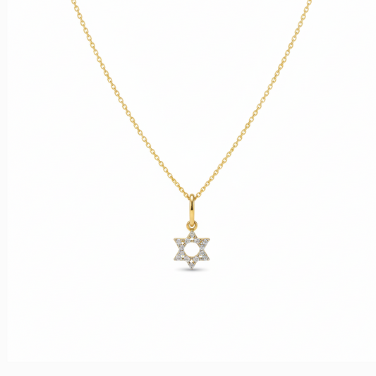 Mini Diamond Star Necklace  Fine Jewelry 0.04 CT