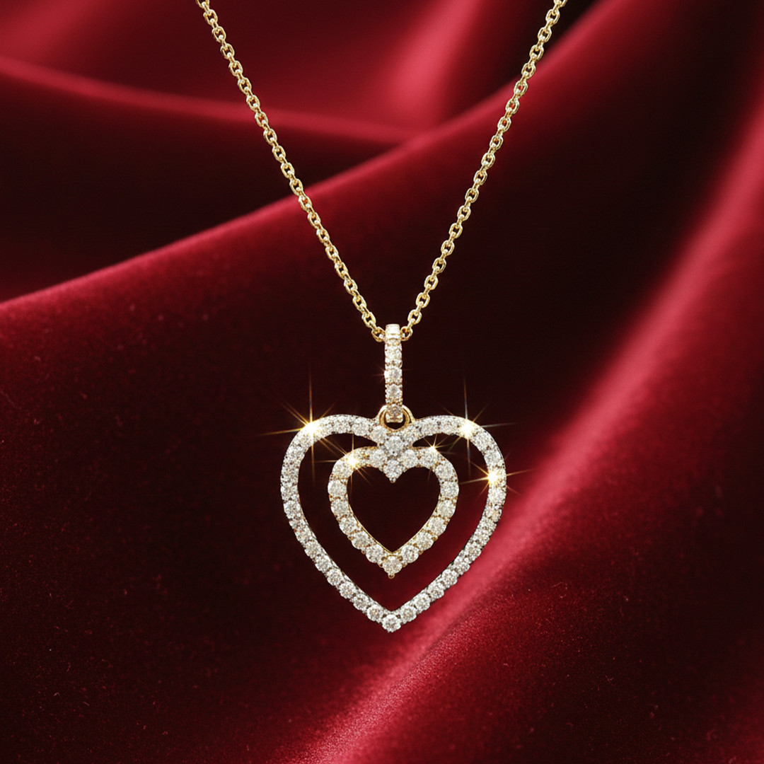✨ 0.25 CT Diamond Heart Necklace 14KT Yellow Gold | SPECIAL ✨