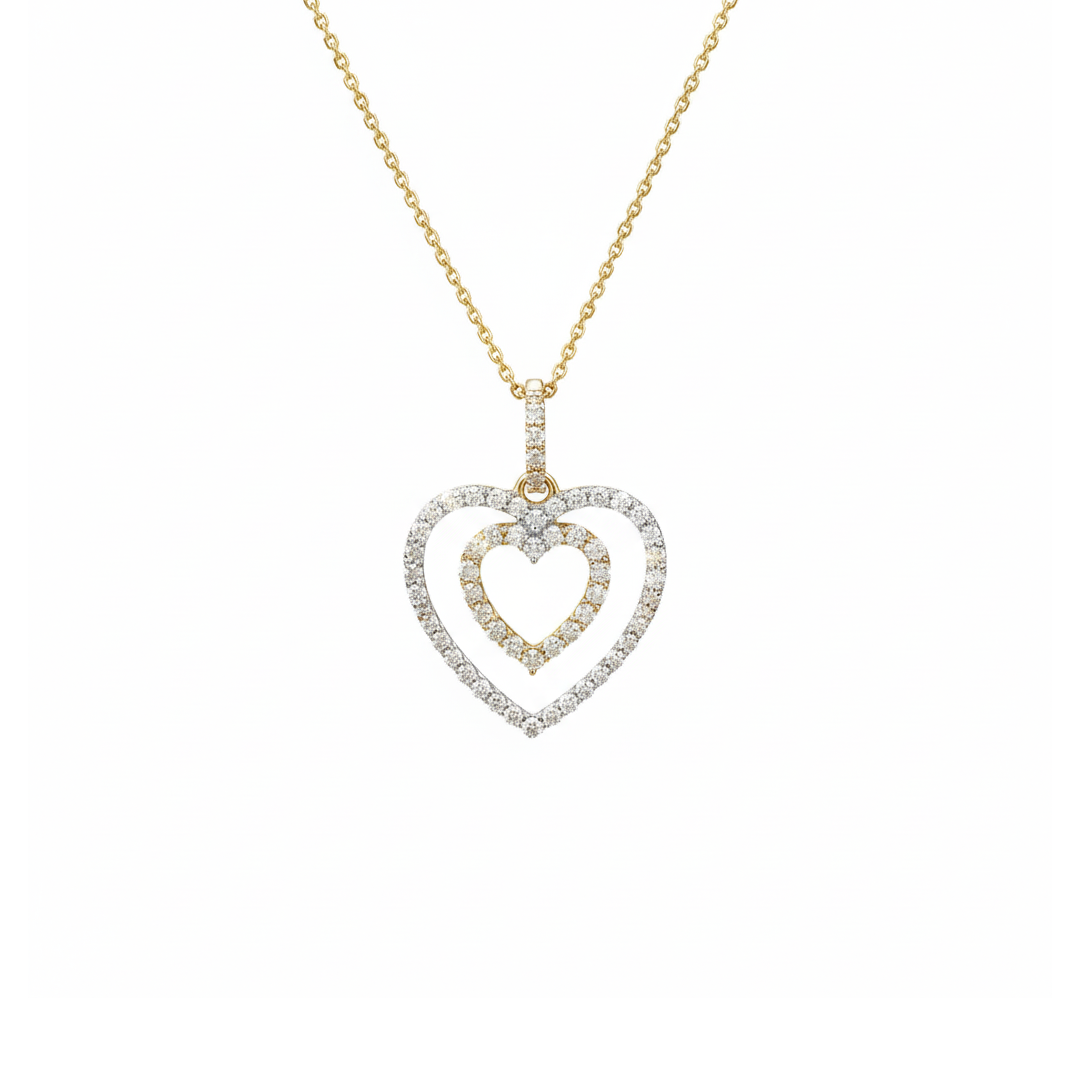 ✨ 0.25 CT Diamond Heart Necklace 14KT Yellow Gold | SPECIAL ✨