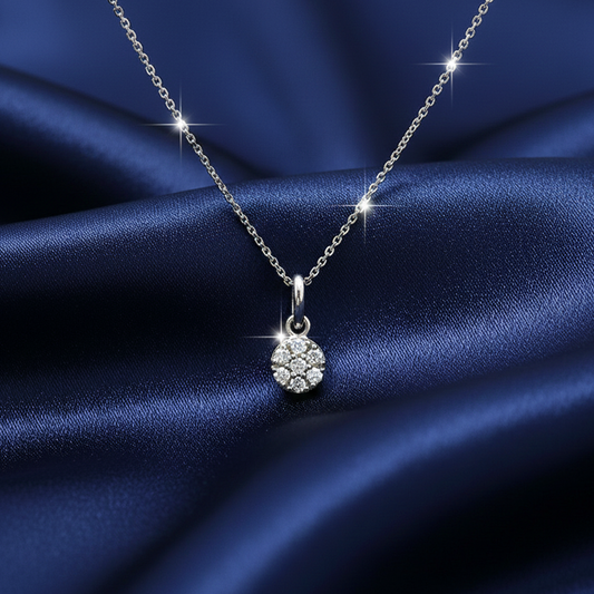 14KT Diamond Round Pendant – 0.09 CT