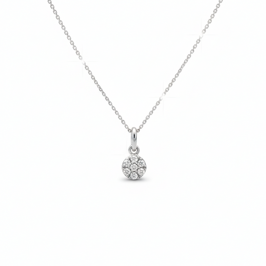 14KT Diamond Round Pendant – 0.09 CT