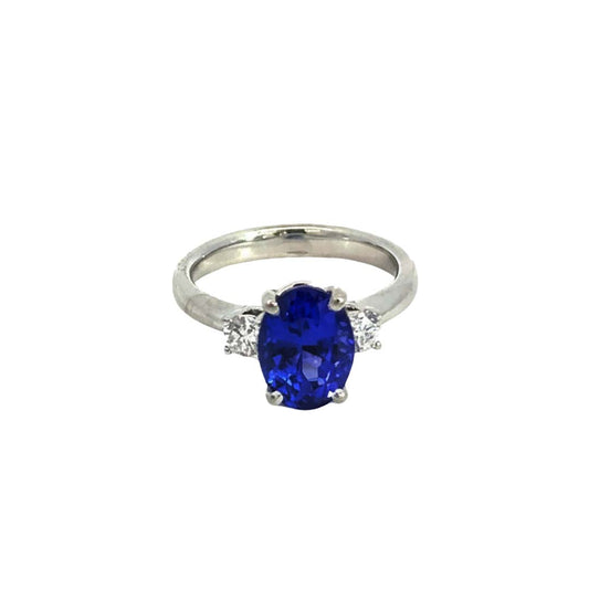 18K Gold Ladies’ Ring with 2.85ct Tanzanite & 0.34ct Diamonds