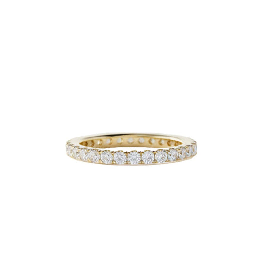 Eternal Brilliance – 14KT Gold Diamond Eternity Band with 0.50ct of Radiant Round Diamonds