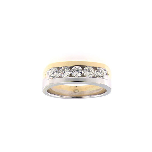 Signature Comfort – Men’s Two-Tone 14KT Gold (1.20 CT. TW.) Channel Set Diamond Band