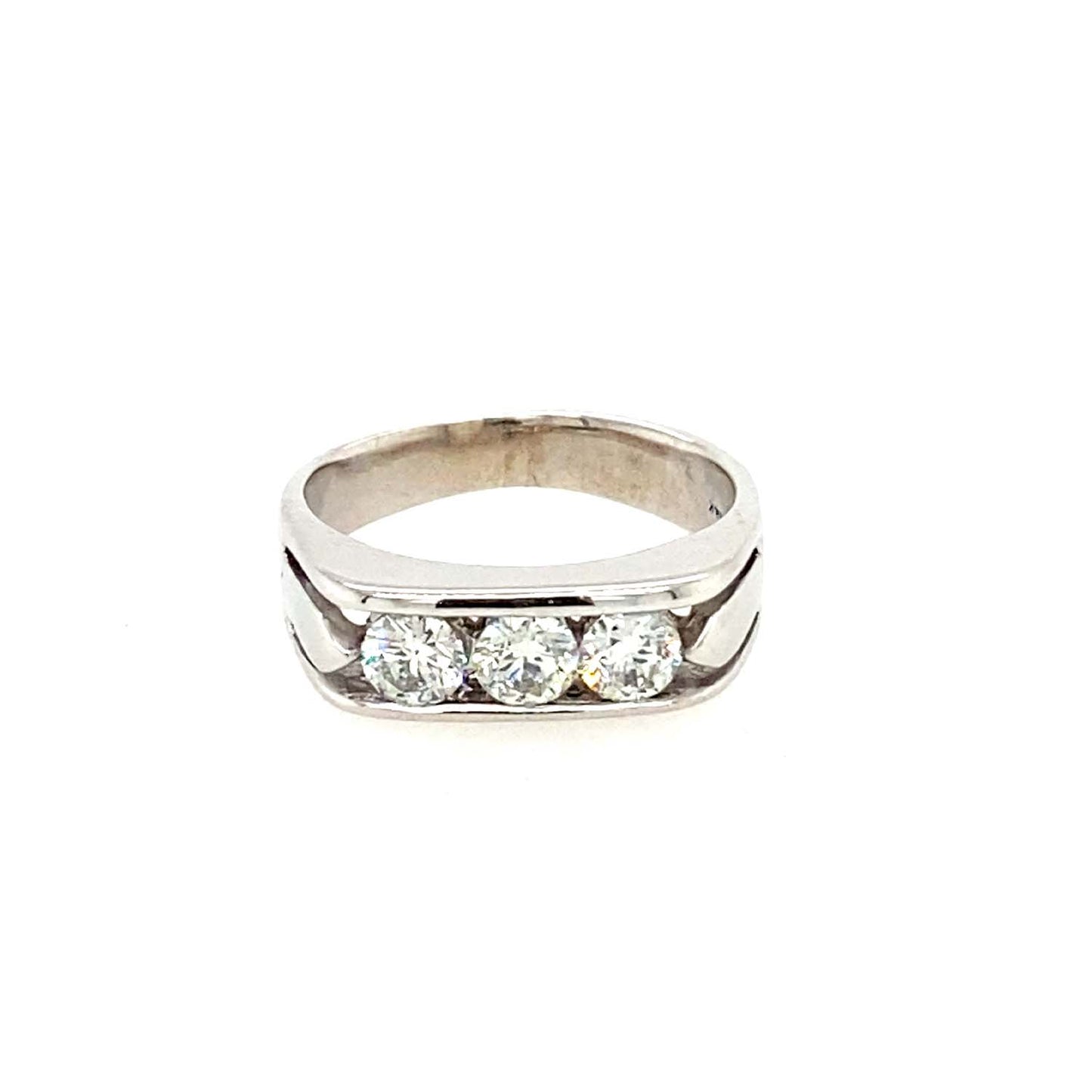 14KT Gold Men's Ring with 1.50 CTW Natural Diamonds – Elegant Men's Gold Band with Sparkling Diamonds