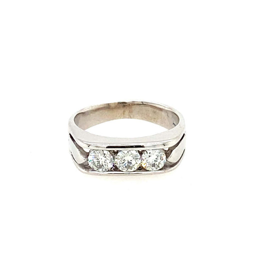 14KT Gold Men's Ring with 1.50 CTW Natural Diamonds – Elegant Men's Gold Band with Sparkling Diamonds